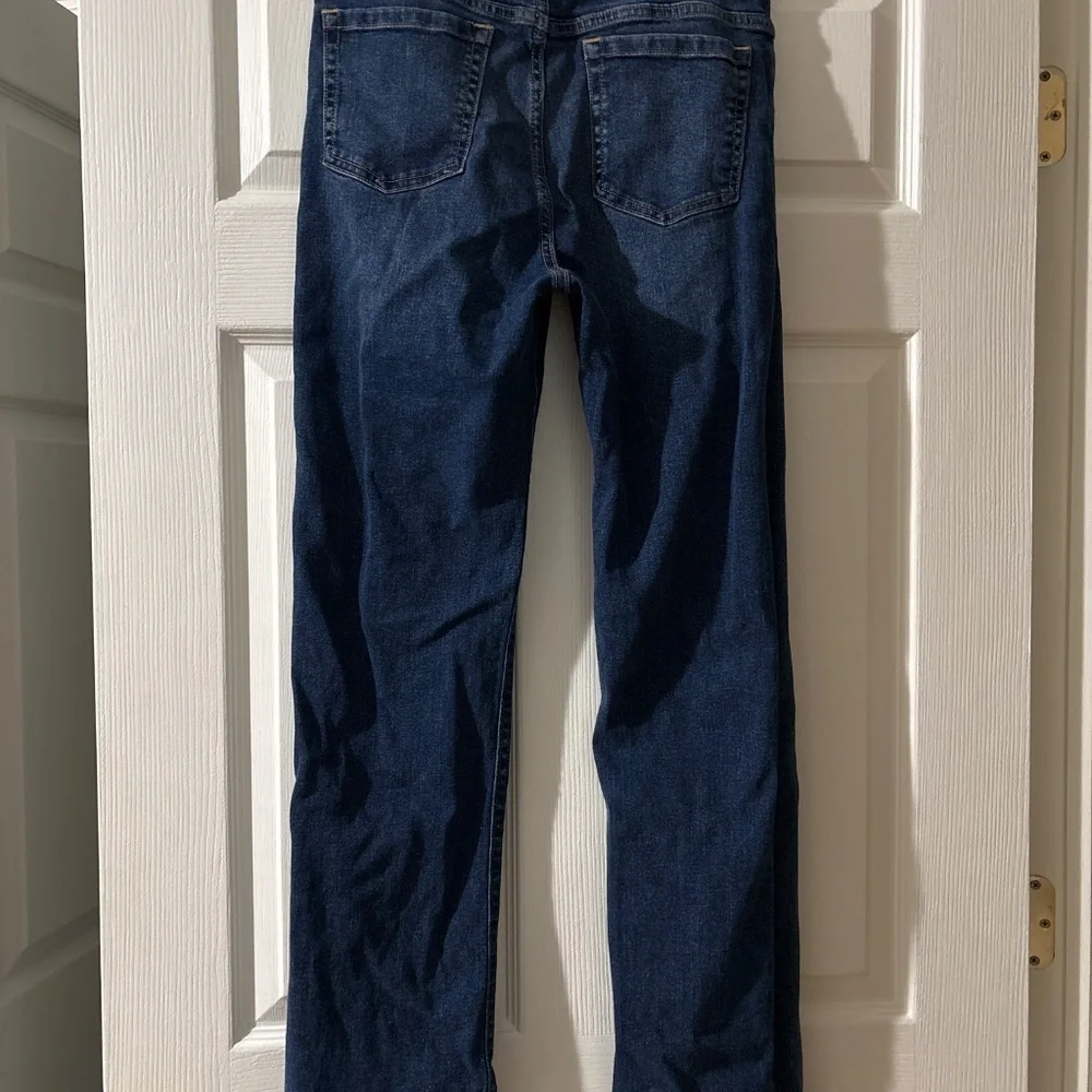 Old Navy Straight Jeans Built-in Flex boys size 18 11 Inch Rise Dark Wash Blue